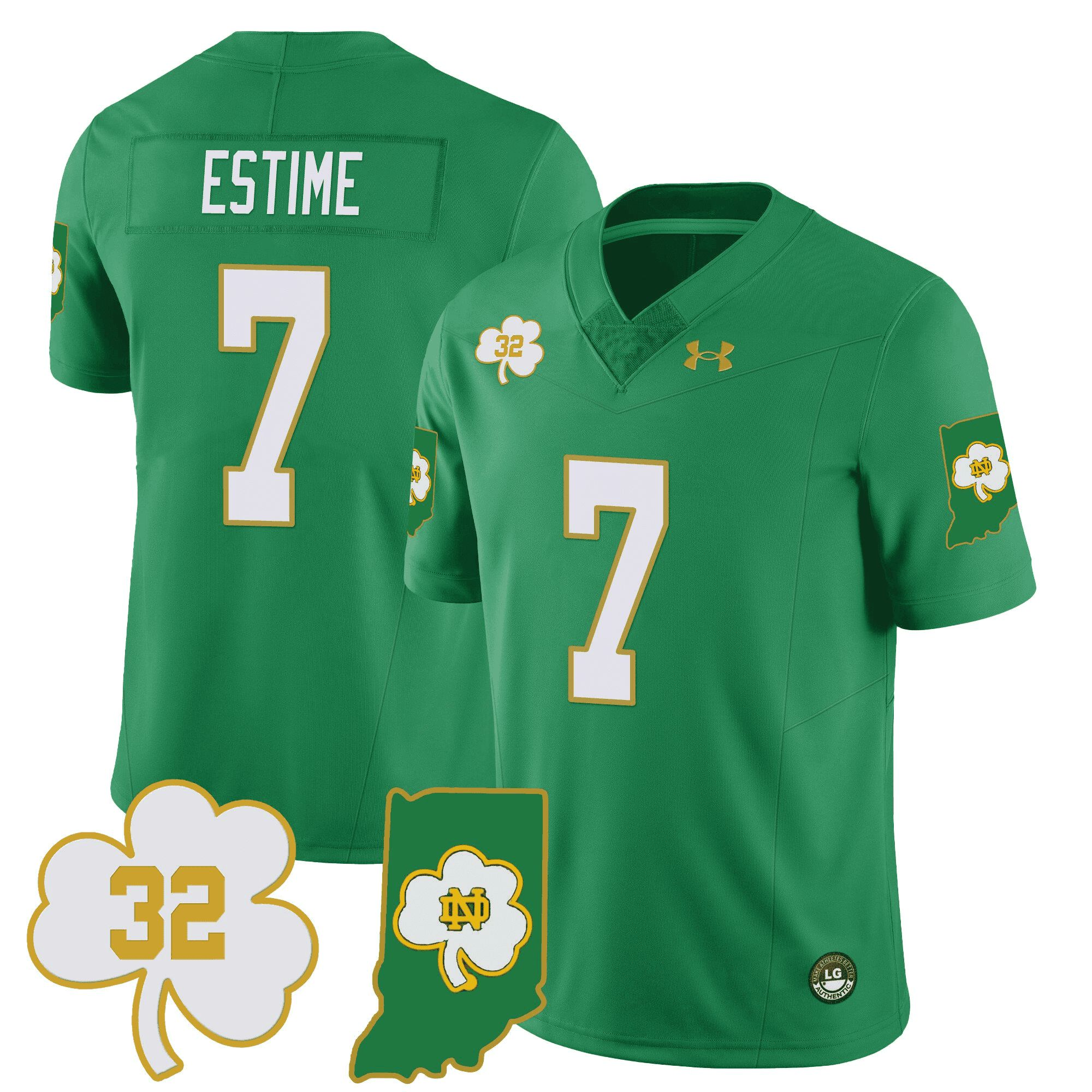 Men Notre Dame Fighting Irish #7 Estime Green 2024 Vapor Limited NCAA Jersey->indianapolis colts->NFL Jersey